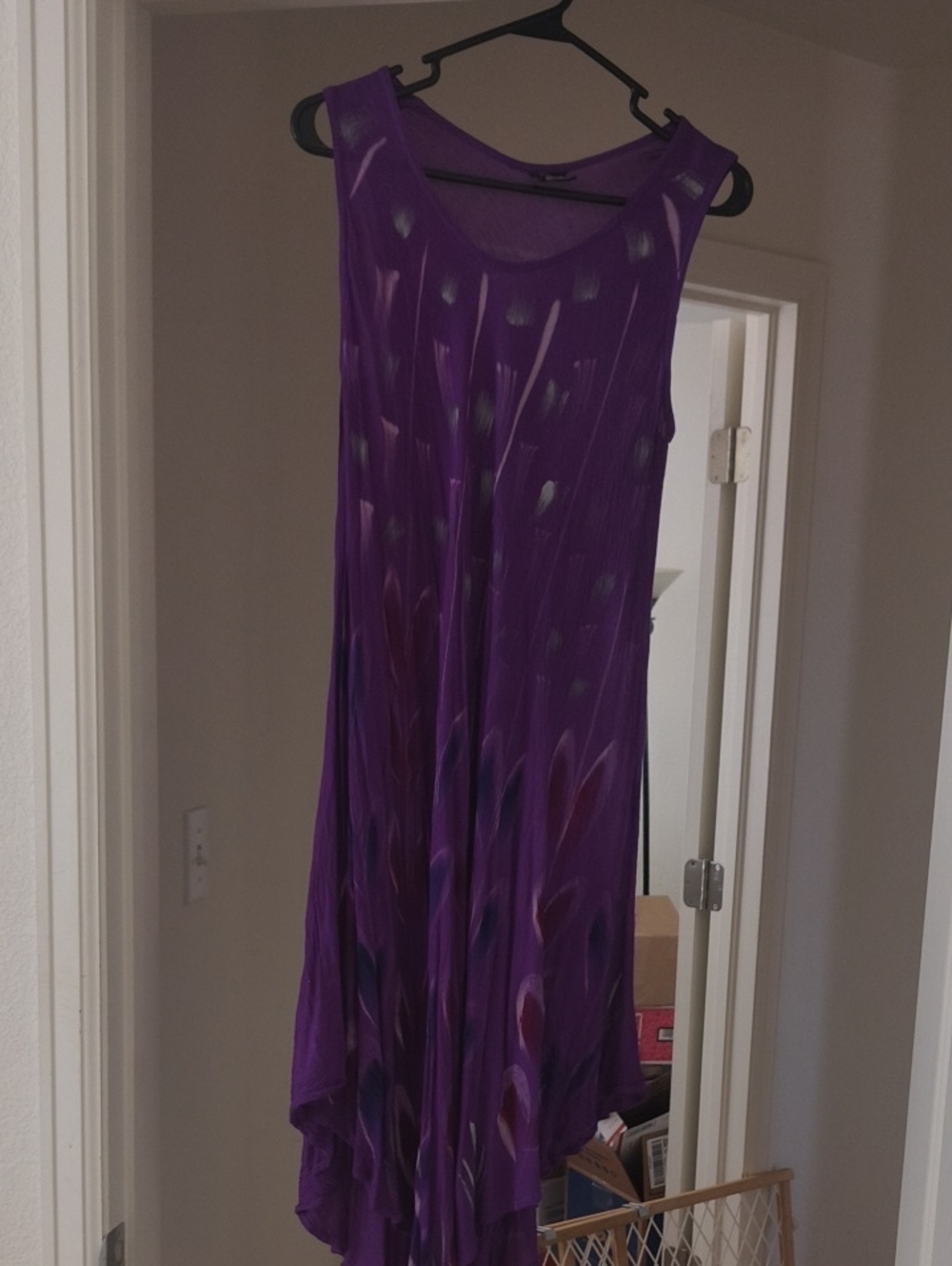 Purple Sleeveless Flowing Women's Dress